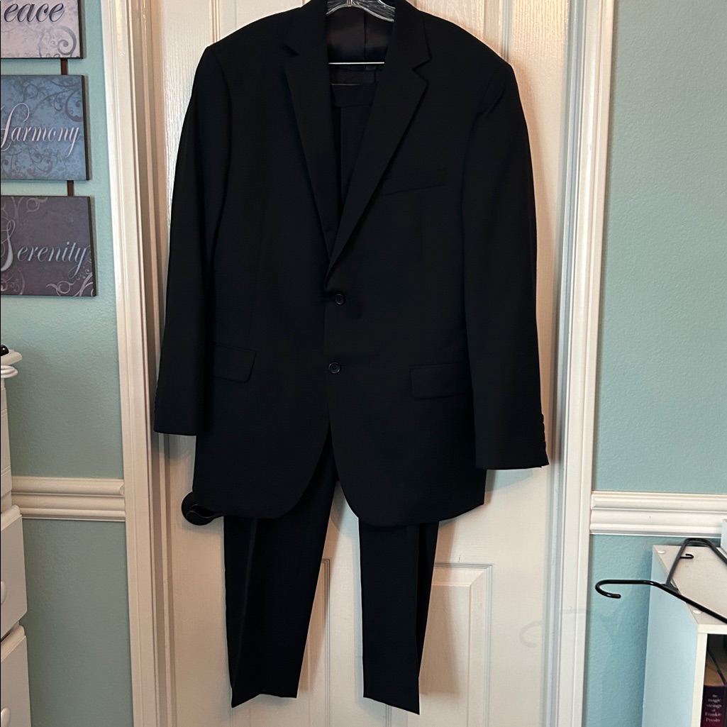 Mens Black Suit Pronto Uomo Platinum Size 40r